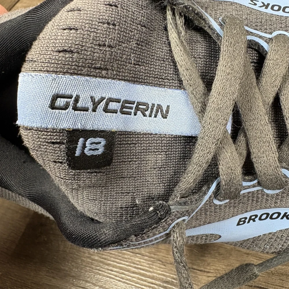 Brooks Glycerin 16 Gray Blue Womens US Size 8 EUR 39 1203171B050 Running Shoes